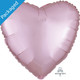 18" Pastel Pink Satin Heart Foil Balloon (1)