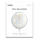 18 inch Midnight Clock White Foil Balloon (1)