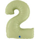40 inch Olive Green Number 2 Satin Foil Balloon (1)