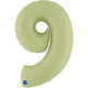 40 inch Olive Green Number 9 Satin Foil Balloon (1)