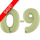 40 inch Olive Green Numbers Starter Kit - 36 Balloons