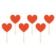 Red Heart Cupcake Toppers (6)