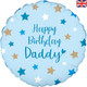 18 inch Happy Birthday Daddy Blue Holographic Foil Balloon (1)