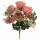 50cm Pink & Rust Rose, Hydrangea and Eucalyptus Bunch (1)
