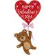 80 inch Special Delivery Happy Valentine's Bear Foil Balloon (1)
