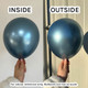 5" Shiny Blue Gemar Latex Balloons (50)