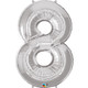 34 inch Silver Number 8 Foil Balloon (1)