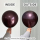 18" Mirror Burgundy Kalisan Latex Balloons (25)