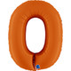 40 inch Orange Matte Number 0 Foil Balloon (1)