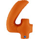 40 inch Orange Matte Number 4 Foil Balloon (1)