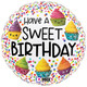 18 inch Birthday Cute Cupcakes Foil Balloon (1)