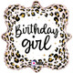 18 inch Birthday Girl Leopard Satin Foil Balloon (1)