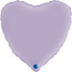18" Lilac Satin Heart Foil Balloon (1) - UNPACKAGED