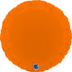 18" Matte Orange Round Foil Balloon (1) - UNPACKAGED