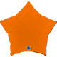 18" Matte Orange Star Foil Balloon (1) - UNPACKAGED