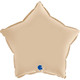 18" Cream Satin Star Foil Balloon (1) - UNPACKAGED