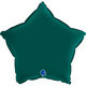 18" Emerald Green Satin Star Foil Balloon (1) - UNPACKAGED