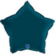 18" Petrol Blue Satin Star Foil Balloon (1) - UNPACKAGED