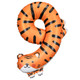 34 inch Tiger Number 9 Foil Balloon (1)