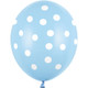 12 inch Pastel Baby Blue Dots Latex Balloons (50)