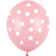 12 inch Pastel Baby Pink Dots Latex Balloons (6)