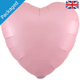 36" Light Pink Matte Heart Shaped Foil Balloon (1) - PACKAGED