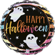 18 inch Happy Halloween Ghost Striped Opal Foil Balloon (1)