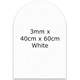 White Acrylic Arched Shape - 60cm x 40cm (1)