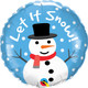 18 inch Snowman Let It Snow Foil Balloon (1)