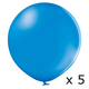 2ft Belbal Mid Blue Latex Balloons (5)