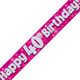 40th  Birthday Pink Banner - 2.7m (1)