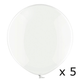 2ft Belbal Crystal Clear Latex Balloons (5)