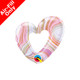 14 inch Pink Marble Heart Foil Balloon (1) - UNPACKAGED