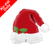 14 inch Christmas Santa Hat Foil Balloon (1) - UNPACKAGED