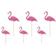 Aloha Flamingo Cake Toppers (6)