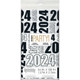 New Years 2024 Black, Gold & Silver Plastic Tablecover (1)