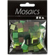 Green Glitter Assorted Mini Mosaic Squares (25g)