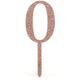 Sparkling Fizz Number 0 Rose Gold Acrylic Cake Topper (1)