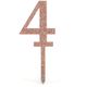 Sparkling Fizz Number 4 Rose Gold Acrylic Cake Topper (1)