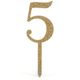 Sparkling Fizz Number 5 Gold Acrylic Cake Topper (1)