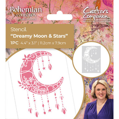 Dreamy Moon &amp; Stars Stencil (1)