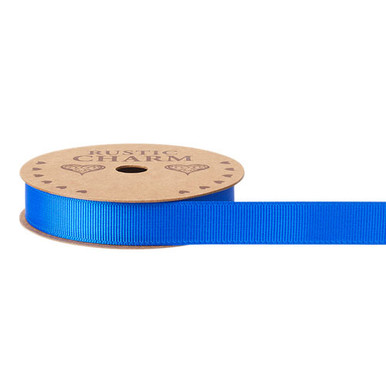Marino Blue Grosgrain Ribbon - 15mm x 10m (1)