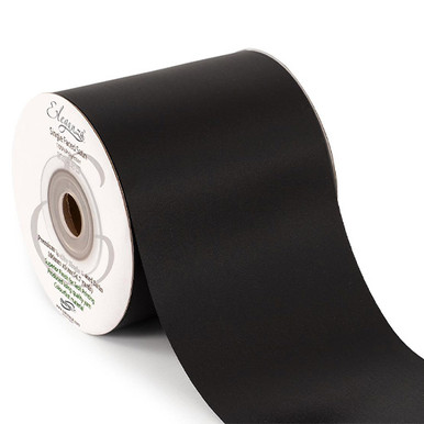 Black Satin Sash Ribbon - 100mm x 50m (1)