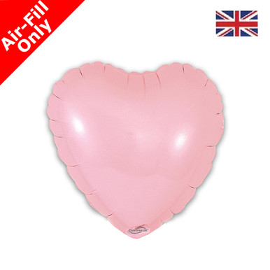 9" Matte Pink Heart Foil Balloon (1) - UNPACKAGED