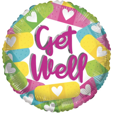 18 inch Get Well Band Aids Eco Foil Balloon (1)