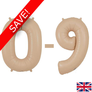 34 inch Oaktree Nude Numbers Starter Kit - 36 Balloons