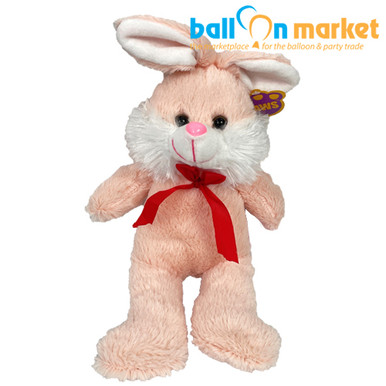 12.5 inch Blush Rabbit With Bow (1)