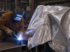 18 oz. Aluminized Fiberglass Welding Blanket w/ Grommets 24'' Apart
