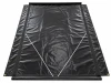 9' X 18' F/S 18 oz. Black Vinyl Dump Truck Tarp, with side flaps and shock cord