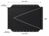 9' X 18' F/S 18 oz. Black Vinyl Dump Truck Tarp, with side flaps and shock cord